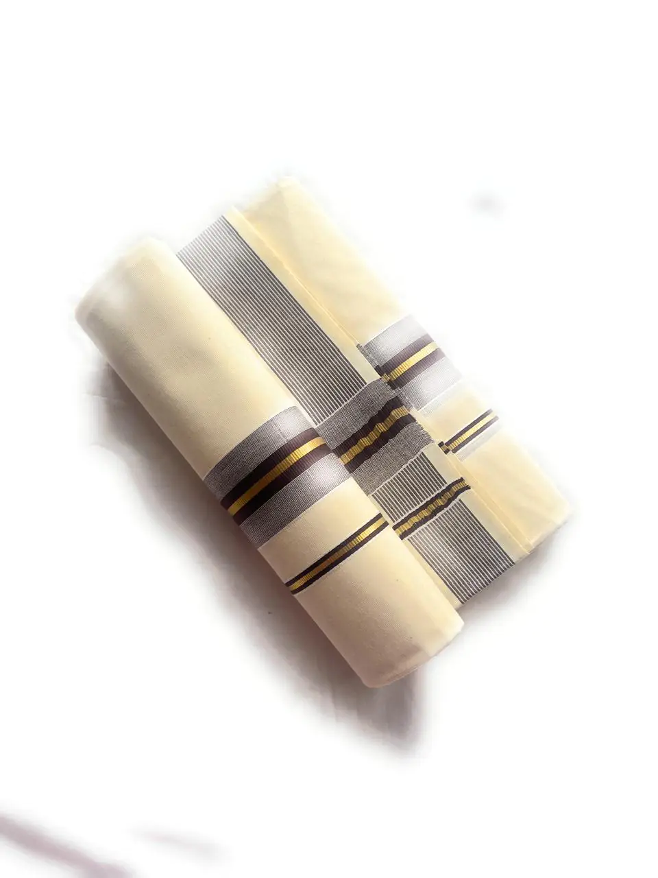 WOODLOOM HANDLOOM KASAVU DOUBLE DHOTI