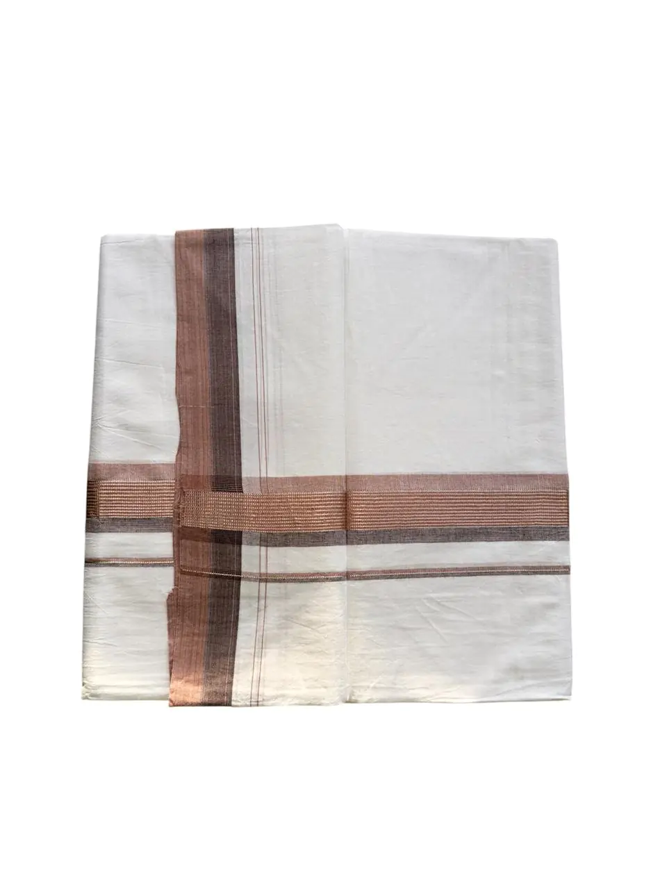 WOVEN KASAVU WOODLOOM DOUBLE DHOTI - Image 2