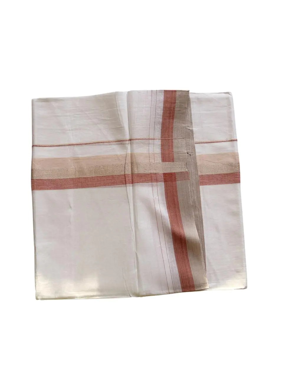 WOVEN KASAVU WOODLOOM DOUBLE DHOTI - Image 2