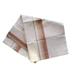 WOVEN KASAVU WOODLOOM DOUBLE DHOTI