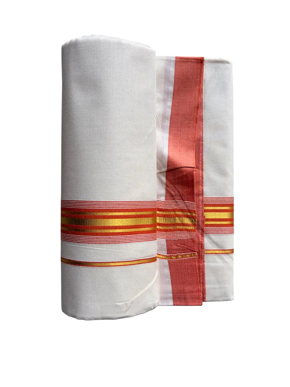 WOODLOOM WOVEN KASAVU DOUBLE DHOTI