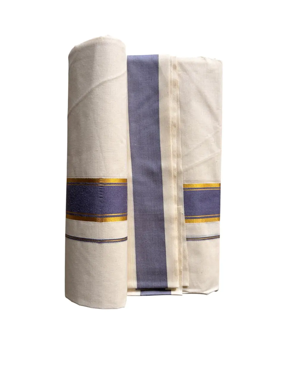 WOODLOOM WOVEN KASAVU DOUBLE DHOTI