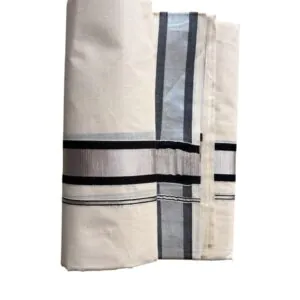 Woodloom Handloom Mundu Woven Men Dhoti
