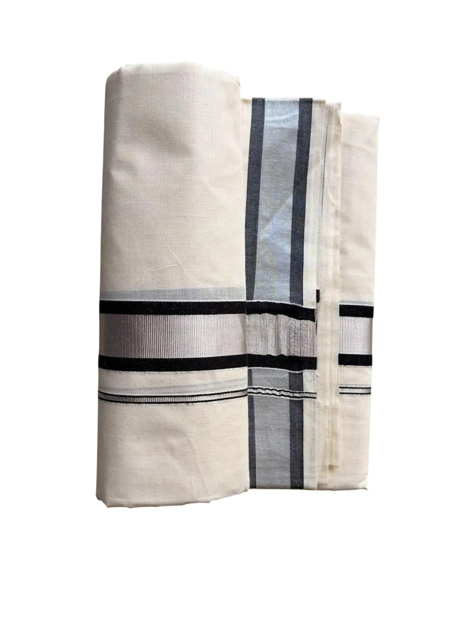 Woodloom Handloom Mundu Woven Men Dhoti