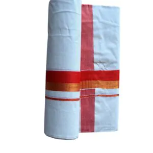 Woodloom Handloom Mundu Woven Men Dhoti